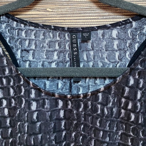 Guess Crocodile Pattern Racerback Tank Top - Picture 3 of 7